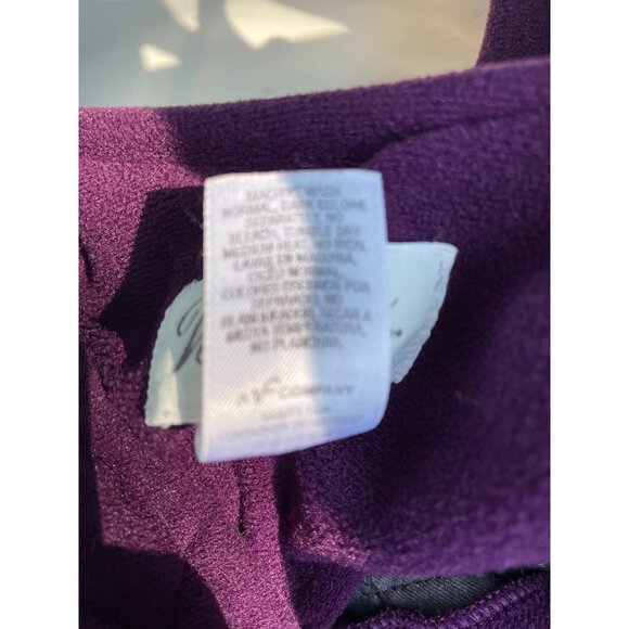 Vintage Vanity Fair Purple Quilted Collar Zip-Front Robe Loungewear Size L 100% - Picture 9 of 9